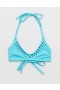 Aerie Halter Voop Bikini Üstü Mavi
