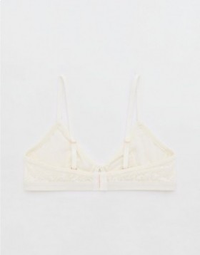 Aerie Show Off Dantel Kesim Outlette Sütyen Beyaz