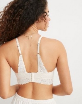  Aerie Sunnie Tam Kapsamlı Hafif Astarlı Bloom Dantel Kenarlı Sütyen Açık Sarı