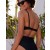  Aerie Hafif Astarlı Balenli Bikini Üstü Siyah