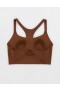  Sujetador deportivo Aerie OFFLINE By Real Me Hold Up! Scallop de color marrón