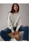  Sudadera con mangas largas y espalda torcida de Aerie en color gris