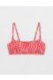  Top de bikini recto con escote redondo Aerie rojo
