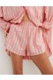  Shorts de cintura alta Aerie Pool-To-Party Linen Edition en color coral