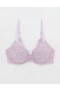  Sujetadores con efecto teñido cruzado y encaje Aerie Sunnie Demi Push Up Bloom en lavanda