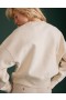  Sudadera de cuello redondo de polar premium recortada de Aerie 77 en color beige