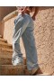  Pantalones con lazo en la cintura Aerie Me-Day en color azul