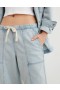  Pantalones con lazo en la cintura Aerie Me-Day en color azul