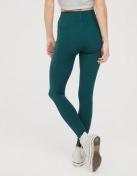  Leggings con bolsillos Aerie OFFLINE By Real Me Xtra Hold Up! de color verde oscuro