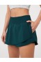  شورت Aerie OFFLINE من High Rise Hot Stuff باللون الأخضر الداكن