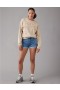  سويت شيرت Aerie Funday Graphic باللون البني