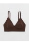  حمالات صدر Aerie SMOOTHEZ Lace Trianglelette باللون الرمادي الداكن