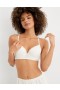  حمالة صدر Aerie Show Off Plunge Push Up Eyelash Lace باللون الأبيض