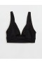  الجزء العلوي من بيكيني Aerie Plunge Longline Triangle باللون الأسود