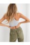  حمالة صدر Aerie Superchill بدون درزات ذات رقبة عالية باللون الرمادي