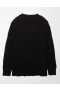  سترة Aerie Long Weekend Crewneck باللون الأسود