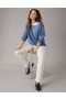  بلوفر Aerie Whoa So Soft برقبة باليه باللون الأزرق