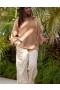  بنطلون Aerie Me-Day برباط على الخصر باللون الأصفر الفاتح