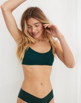  حمالات صدر Aerie SMOOTHEZ Scooplette باللون الأخضر الداكن