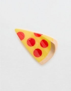 مشبك شعر من Aerie Jenny Lemons Pizza، إكسسوار شعر باللون الأصفر