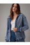  Aerie Oversized sepraná mikina na zip s kapucí Navy