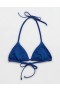  Aerie Crinkle String Triangle Top Blue