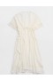  Aerie Gauze Maxi Tie Kimono Šaty Bílé