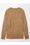  Aerie Whoa So Cozy Waffle svetr s výstřihem do V hnědý