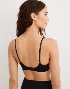  Aerie SMOOTHEZ Scooplette Bras Black