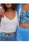 Aerie OFFLINE By Real Me Low Key Longline Sports BH'er Hvid