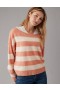  Aerie Whoa So Soft Ballet-Neck Pullover Coral