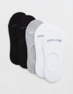  Aerie OFFLINE By No-Show 5-Pack Socks Multicolor