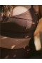 Aerie OFFLINE Door Goals Ribbed Corset Sportbeha's Donkergrijs