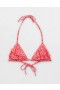  Aerie Ruffle String Triangle Bikini Top Rood