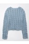  Aerie Cropped Kabeltrui Blauw
