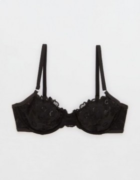  Aerie Show Off Ongevoerde Echte Kant Bh's Zwart