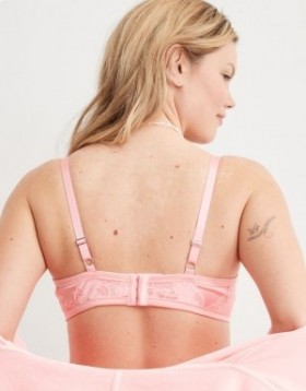  Aerie Show Off Ongevoerde Echte Kant BH Roze
