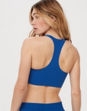  Aerie OFFLINE Door Real Me Wacht even! Racerback Sport BH's Blauw