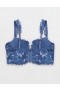 Aerie Show Off Balconette Real Lace Bras Blue