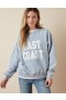  Aerie Crew Neck Graafinen Fleece Sweatshirts Vaaleansininen