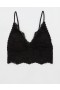  Aerie Show Off Pitsipehmustetut pitkälinjaiset rintaliivit, mustat