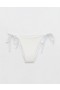  Aerie Crinkle Cheekiest Tie Bikini Bottoms White