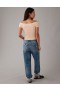  Aerie Cropped Ribbed Off-The-Shoulder -neuletakki vaaleanpunainen