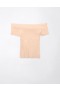 Aerie Cropped Ribbed Off-The-Shoulder -neuletakki vaaleanpunainen
