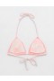  Aerie Eyelet String Triangle Bikini Top Pink