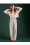  Aerie 77 Premium Cropped Fleece Crewneck Sweatshirts beige