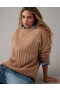  Pull gaufré so cosy Aerie Whoa marron
