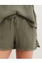  Short gaufré taille haute Aerie LumberJane vert olive