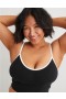  Soutien-gorge corset en coton Aerie Superchill noir