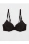 Soutien-gorge à bretelles en dentelle Bloom Demi Push Up Aerie Sunnie Noir